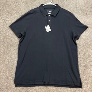 Sonoma Polo Shirt Mens XL Black Short Sleeve Golf Performance Sun Washed NEW